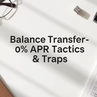 Balance Transfer Credit Card: 0% Tactics and Fine-Print Traps